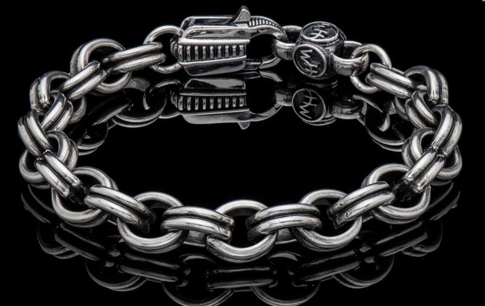 William Henry Crete Rolo Chain Bracelet In Sterling Silver